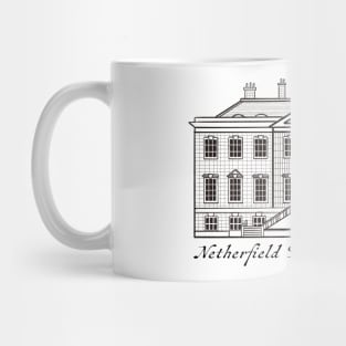 Sketch Drawing of Netherfield Park Pride and Prejudice Mug